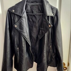 Womens Black Pleather Jacket